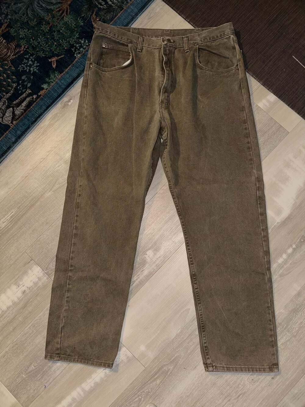 Made in USA Wrangler Silver Edition Brown Denim Jeans 40x32